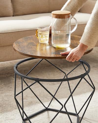 طقم طاولات سيرفس معدن وخشب – عدد 2 - الصورة 3