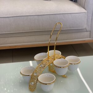 حمالة فناجين معدن – تسع 6 فناجين