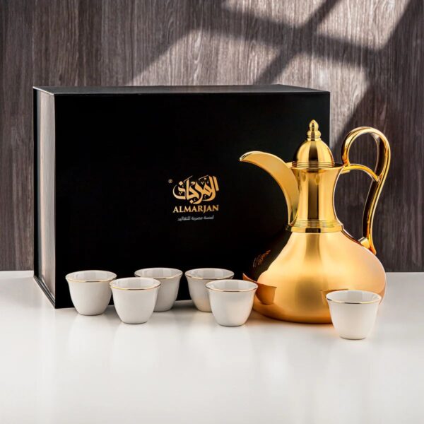 ⁦بكج دلة مع 6 فناجين مرجان⁩ - الصورة ⁦3⁩